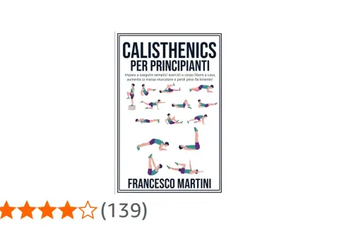 Illustrazione di calisthenics esercizi per principianti, con diverse posizioni a corpo libero.