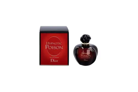 Dior Hypnotic Poison EDP – mroczna elegancja w butelce i na czerwonym opakowaniu. Zapach, który kusi i uwodzi.