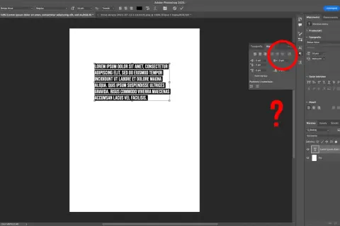 Justowanie tekstu w Photoshopie: Rozwiąż problem "rzek" i błędów