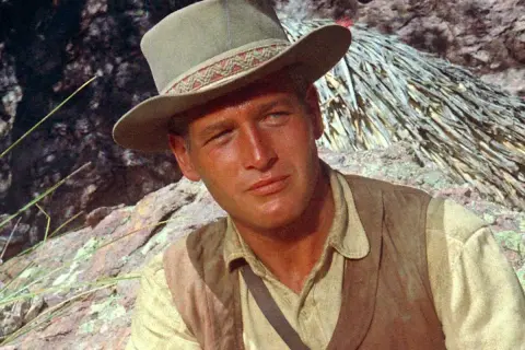 Paul Newman i hatt och väst, en ikonisk scen från filmer med Paul Newman.