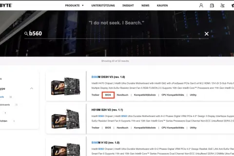 Gigabyte B560 Mainboards. Suche nach BIOS-Updates für Ihr Gigabyte B560 Motherboard.