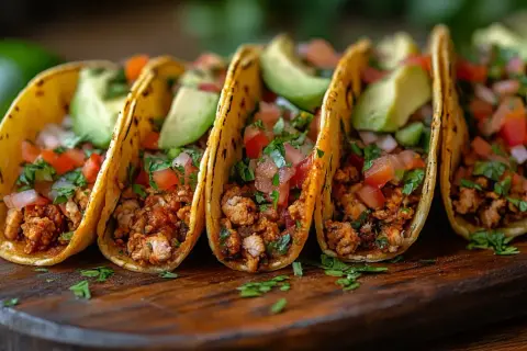 Pyszne taco z mielonym mięsem, awokado i pomidorami. Idealne, by dowiedzieć się, jak zrobić taco!