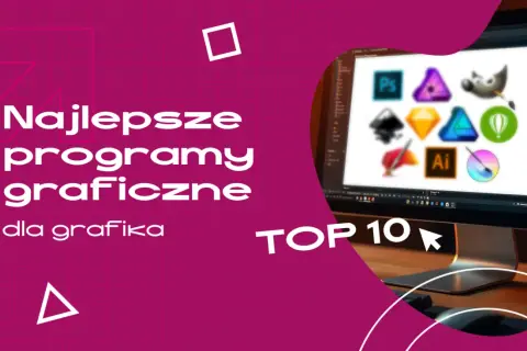Najlepsze programy graficzne dla grafika. Na ekranie komputera ikony popularnych programów graficznych.