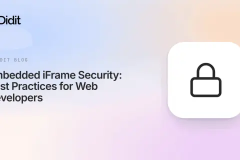 Didit Blog : Sécurité des iframe intégrés, bonnes pratiques pour les développeurs web. Icône de cadenas.
