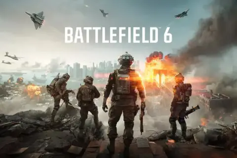 Żołnierze na tle płonącego miasta i samolotów. Sprawdź, czy Twój sprzęt spełnia battlefield 6 wymagania, by dołączyć do akcji.