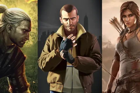 Geralt, Niko Bellic i Lara Croft - bohaterowie kultowych gier, które mogą działać nawet na słaby PC.