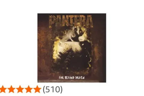 Copertina album Pantera "Far Beyond Driven", con un'immagine astratta e inquietante.
