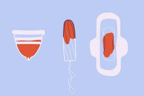 Aplikacja Flo pomaga wybrać najlepszy produkt menstruacyjny: kubeczek, tampon lub podpaskę.