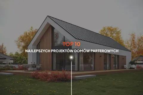 Nowoczesny dom parterowy z drewnianą elewacją i dużymi przeszkleniami. Prezentacja najciekawszych projektów domów parterowych.