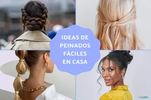 Peinados juveniles y sueltos, fáciles de hacer en casa: trenzas, coleta burbuja, moño despeinado y recogido con nudo.