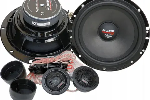 Zestaw głośników Audio System MX EVO, idealny do ulepszenia fabrycznych głośników w Opel Astra H. W komplecie woofery, tweetery i okablowanie.