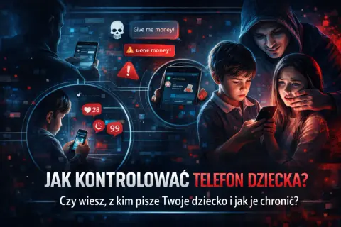 Jak kontrolować telefon dziecka? Zobacz, jak chronić dzieci przed zagrożeniami online, gdy ktoś próbuje wyłudzić pieniądze.