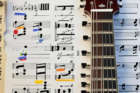 Czytanie nut gitarowych: Opanuj podstawy i graj świadomie.