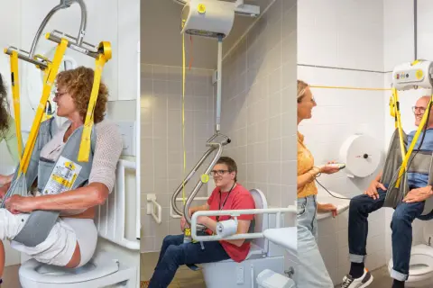 Hilfe für den Toilettengang: Aufstehhilfe für mehr Selbstständigkeit, oft von der Krankenkasse unterstützt.