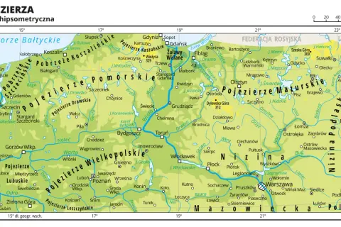 Największe jeziora w Polsce znajdują się w pasie pojezierzy i pobrzeży
