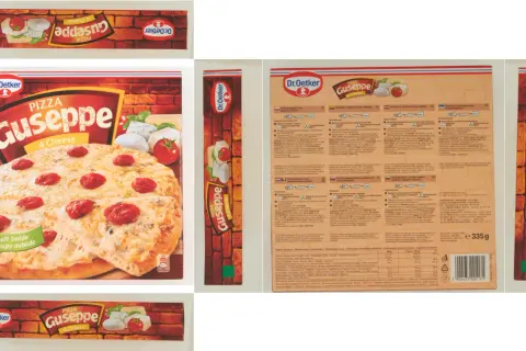 Pizza Giuseppe 4 Cheese, gotowa do pieczenia, z chrupiącym spodem i miękkim wnętrzem.