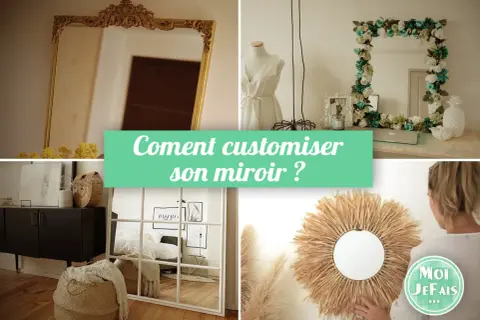Idées pour relooker un encadrement miroir fait maison : floral, bohème, ou classique.
