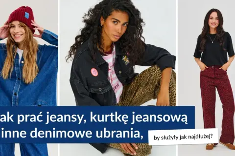 Trzy kobiety w denimowych ubraniach. Dowiedz się, jak skurczyć jeansy i inne rzeczy z denimu, by służyły jak najdłużej.