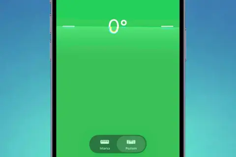 Aplikacja Poziom na iPhonie pokazuje 0 stopni, gdy jest idealnie poziomo. Dowiedz się, jak włączyć poziomicę w iPhone.