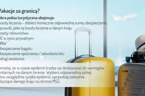 Aviva ubezpieczenie turystyczne: dobra polisa obejmuje koszty leczenia, ratownictwa, OC, NNW, bagażu, opóźnień lotów i assistance. Wakacje bez trosk!