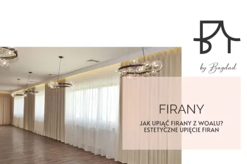 Eleganckie wnętrze z długimi, zwiewnymi firankami z woalu. Dowiedz się, jak upiąć firanki z woalu, by stworzyć stylową aranżację.