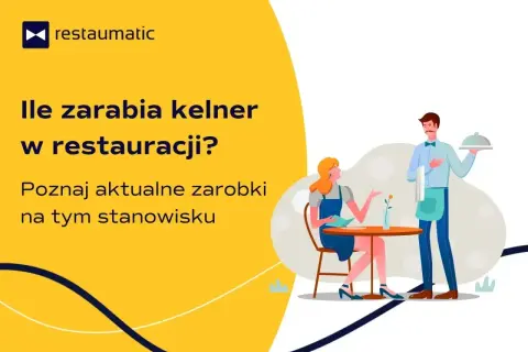 Kelner serwuje danie klientce. Dowiedz się, jakie są aktualne zarobki na tym stanowisku w restauracji.