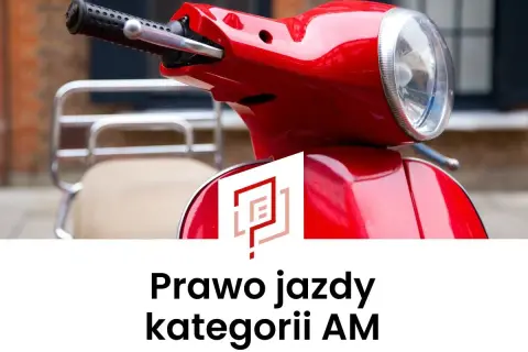 Czerwony skuter, symbol wolności i miejskiej mobilności, gotowy do jazdy po uzyskaniu karty motorowerowej kategorii AM.