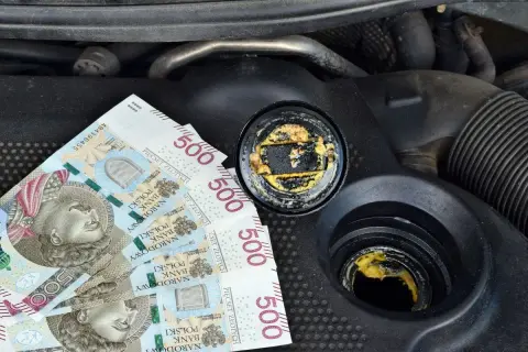 Olej w płynie chłodniczym i banknoty 500 zł. Awaria silnika kosztuje fortunę.