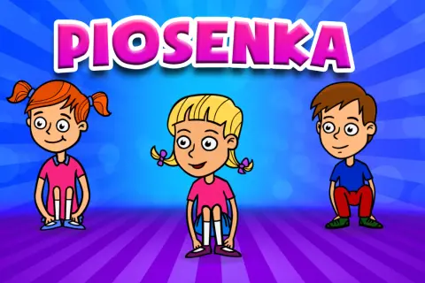 Dzieci śpiewają piosenkę: głowa, ramiona, kolana, pięty.