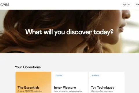 Odkryj swoją seksualność z OMGYES. Kolekcje "The Essentials", "Inner Pleasure" i "Toy Techniques" pomogą Ci w tej podróży.