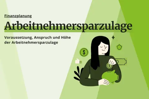 Finanzplanung: Arbeitnehmersparzulage. Eine Frau spart Münzen in ein Sparschwein.