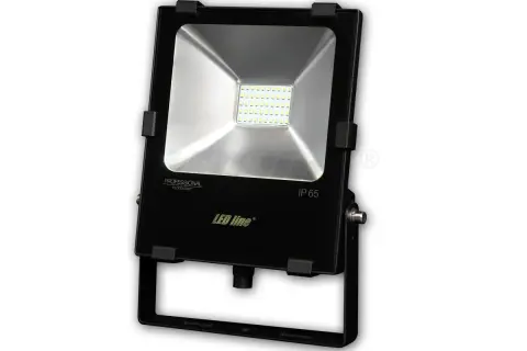 Profesjonalny halogen na zewnątrz LED line, IP 65, czarny, z metalowym uchwytem. Idealny do oświetlenia posesji.