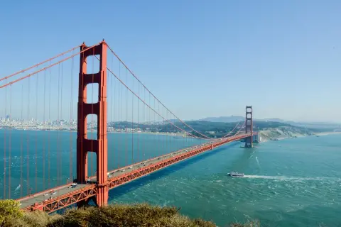 Most sławny na świecie, Golden Gate Bridge w San Francisco, USA.