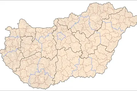 Mapa administracyjna Węgier z zaznaczonymi powiatami i rzekami. Tu właśnie są Węgry, kraj pełen historii i pięknych krajobrazów.