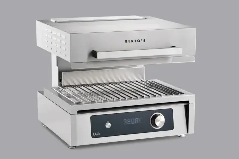 Salamandra professionale Berto's in acciaio inox, perfetta per gratinare e tostare in cucina.