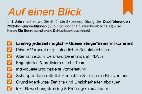 Fernschule Hauptschulabschluss: In 1 Jahr zum staatlichen Abschluss. Einstieg jederzeit, Quereinsteiger willkommen. Private Vorbereitung, Schnuppertage, Bewerbungstraining.