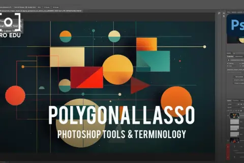 Dans Photoshop, l'outil lasso polygonal sélectionne des zones avec des tracés droits, idéal pour découper des formes géométriques.