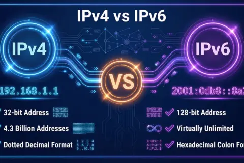Porównanie IPv4 i IPv6: co to IP? IPv4 ma 32-bitowy adres, IPv6 128-bitowy.