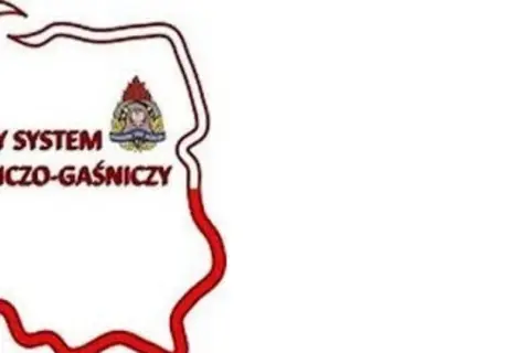 Logo KSRG - Krajowy System Ratowniczo-Gaśniczy. Symbolizuje ochronę i bezpieczeństwo na terenie Polski.