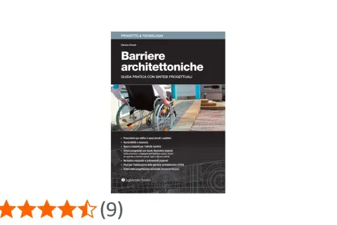 Copertina libro "Barriere architettoniche", guida pratica per l'accessibilità e l'eliminazione degli ostacoli.