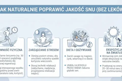 Aktywność fizyczna, zarządzanie stresem, dieta i światło pomagają zrozumieć, czym są sny i jak poprawić ich jakość.