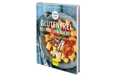 Kochbuch "Glutenfrei Kochen und Backen" mit Gnocchi-Gericht. Zeigt, dass Genussvoll essen ohne Weizen, Dinkel & Co. möglich ist.