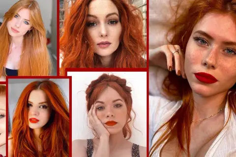 Rossetto color ciliegia: un tocco audace che esalta la bellezza delle donne con capelli rossi, creando un contrasto vibrante.