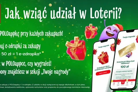 Loterie konkursy 50 zł w Polo Market! Skanuj aplikację, zbieraj e-zdrapki i wygrywaj. Sprawdź swoje nagrody!