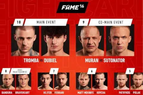 Karta walk FAME MMA 16: Tromb vs Dubiel, Muran vs Sutonator i inne pojedynki.