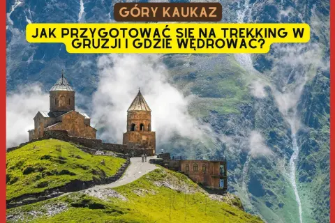 Góry kaukaz. Kościół Gergeti na tle majestatycznych szczytów. Przygotuj się na trekking w Gruzji!