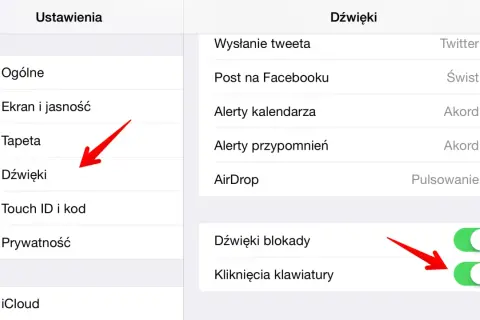 Ustawienia telefonu: Dźwięki. Aby wyciszyć klawiaturę w telefonie, przejdź do "Dźwięki" i wyłącz "Kliknięcia klawiatury".