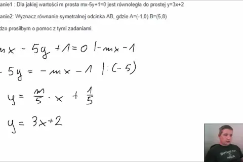 Dla jakich wartości parametru m równanie ma realne rozwiązania?