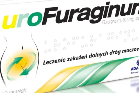Opakowanie UroFuraginum 50 mg tabletki. Czy furagina jest na receptę? Lek na zakażenia dolnych dróg moczowych.