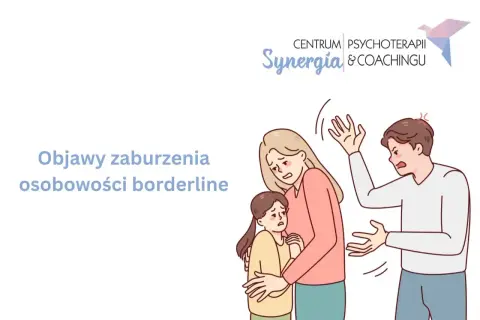 Rodzina w konflikcie, matka chroni dziecko przed agresywnym ojcem. Ilustracja do tematu zaburzenia osobowości borderline.